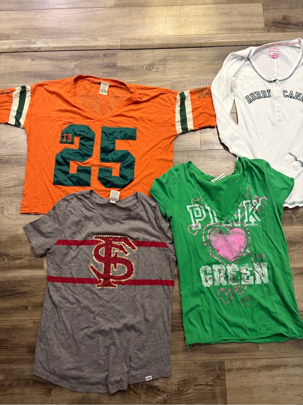Pink Victoria Secret Graphics shirts lot